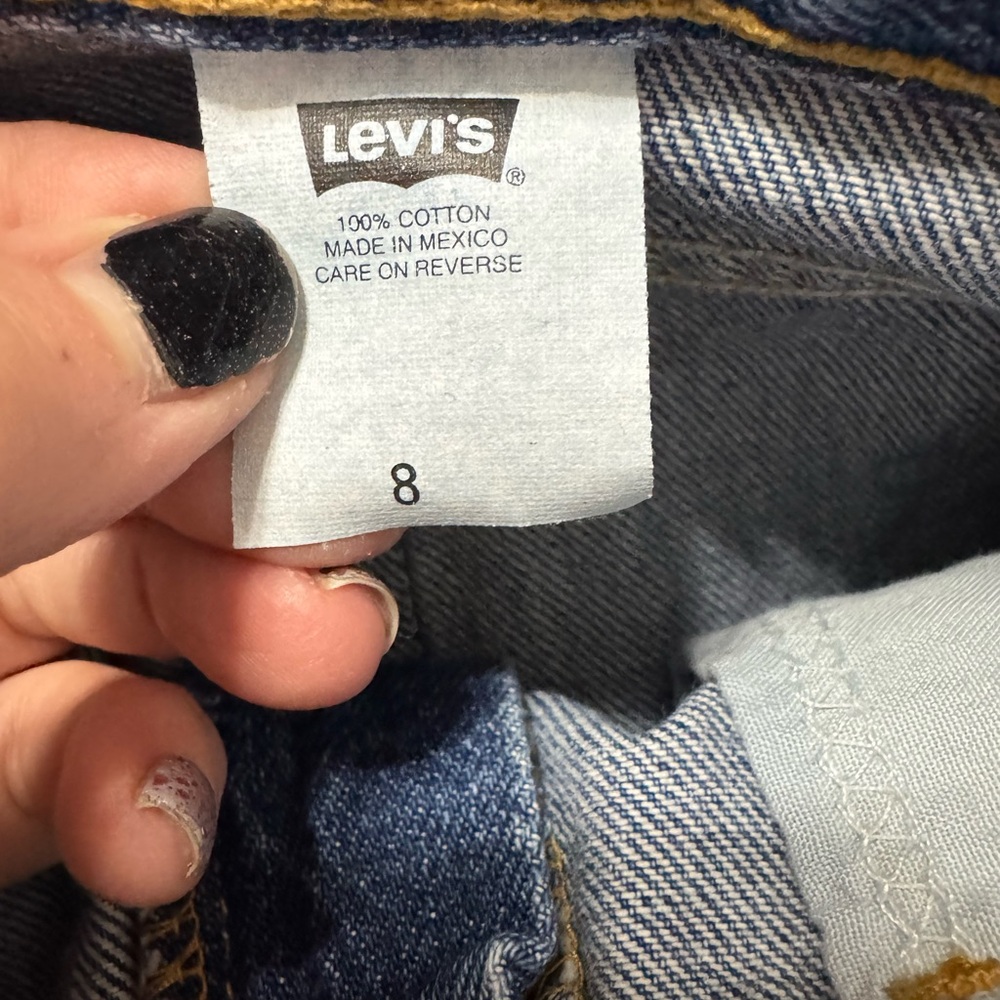 Levi's Girls Classic Blue Jean Shorts Size: 8 - Picture 7 of 7